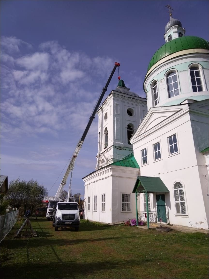 На Свято-Троицкую церковь села Турминского поставили новый купол