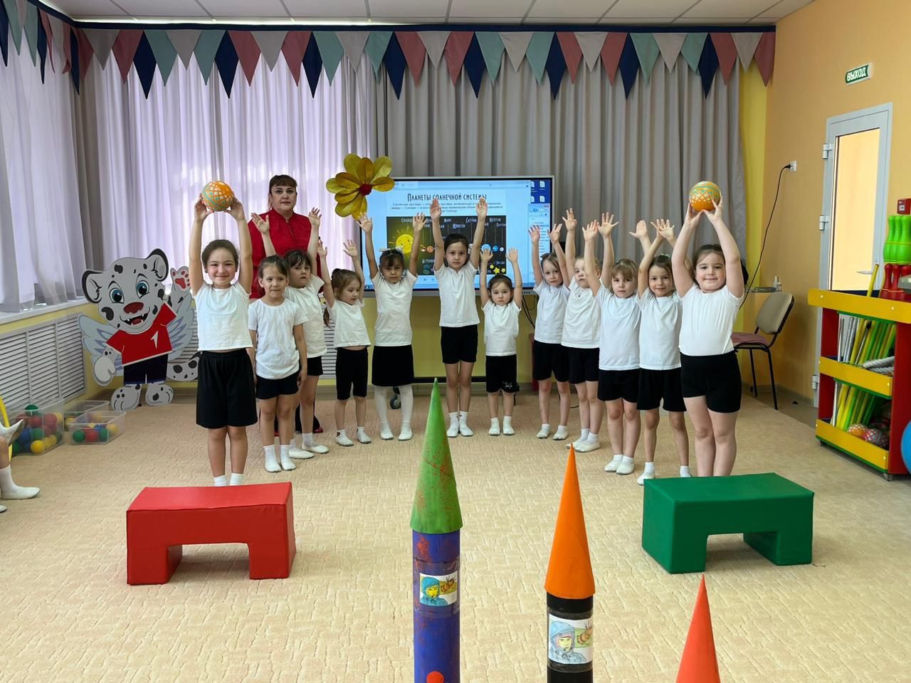 В Большекайбицком детском саду прошло спортивное мероприятие, посвященное Дню космонавтики