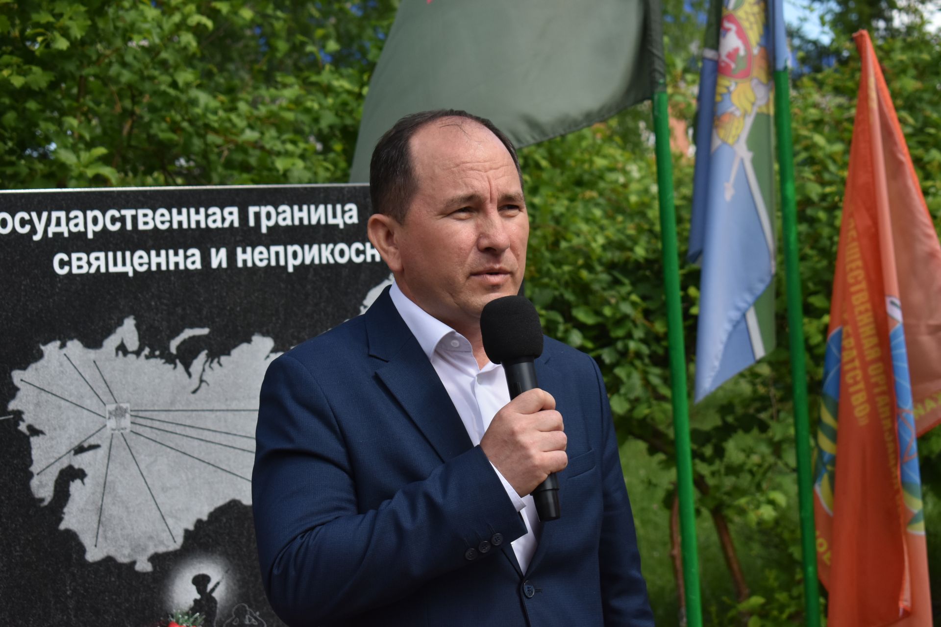 В Кайбицах в День пограничника состоялся митинг с участием ветеранов военной службы