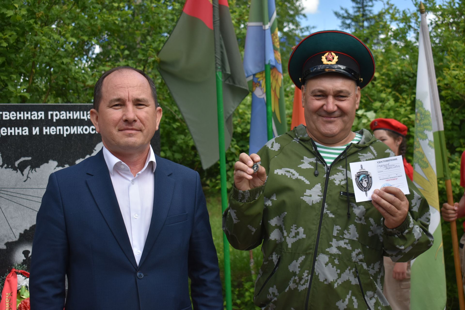 В Кайбицах в День пограничника состоялся митинг с участием ветеранов военной службы
