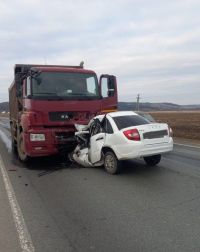 В Татарстане водитель «Лады» погиб, столкнувшись с «Камазом»