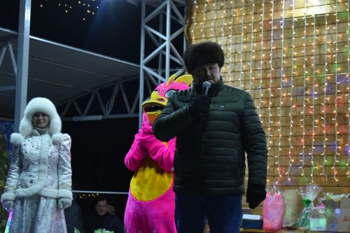 В новогоднюю ночь в Кайбицах разыграли бычка, барана и кролика