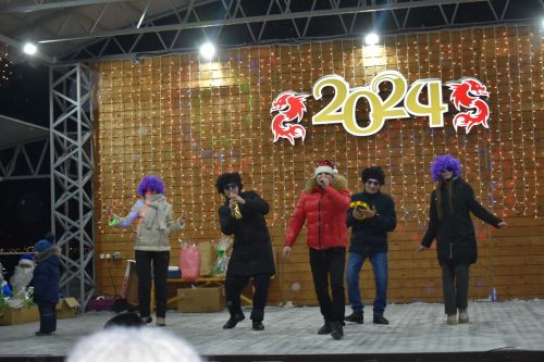 В новогоднюю ночь в Кайбицах разыграли бычка, барана и кролика