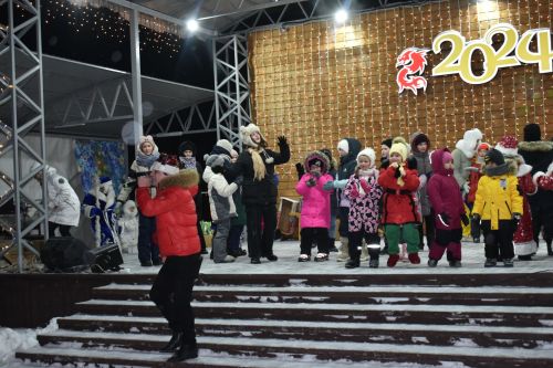 В новогоднюю ночь в Кайбицах разыграли бычка, барана и кролика