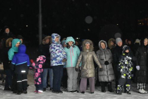 В новогоднюю ночь в Кайбицах разыграли бычка, барана и кролика