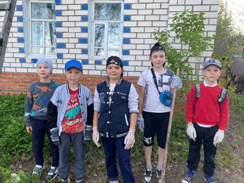 Тимуровцы из Кайбицкого муниципального района помогли бабушке убрать двор