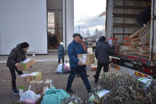 В зону специальной военной операции из Кайбиц отправили очередную партию гуманитарной помощи