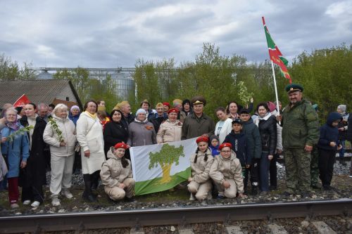 Кайбичане встретили поезд Победы на станции Куланга