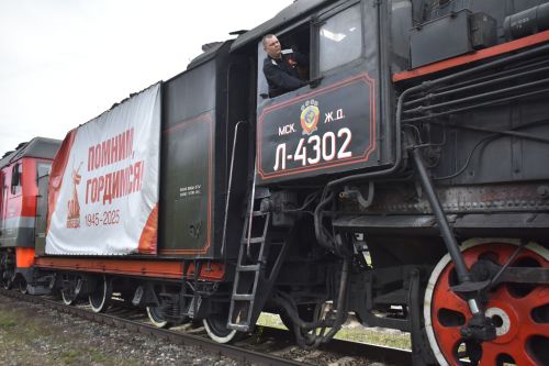 Кайбичане встретили поезд Победы на станции Куланга