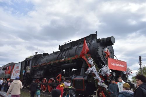 Кайбичане встретили поезд Победы на станции Куланга