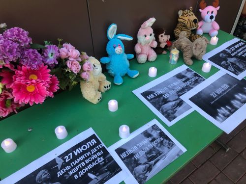 В селе Чутеево Кайбицкого района прошел траурный митинг в память о детях Донбасса