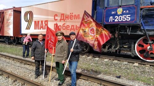 Кайбичане встретили “Поезд Победы”
