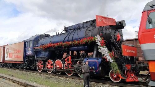 Кайбичане встретили “Поезд Победы”