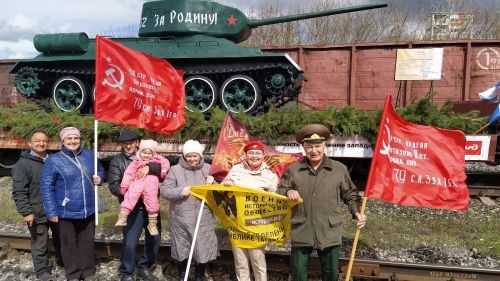 Кайбичане встретили “Поезд Победы”