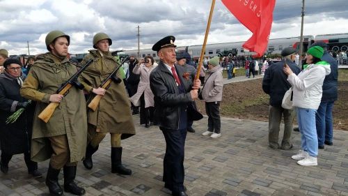 Кайбичане встретили “Поезд Победы”