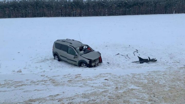 Легковушка вылетела с трассы в Татарстане, один из водителей погиб