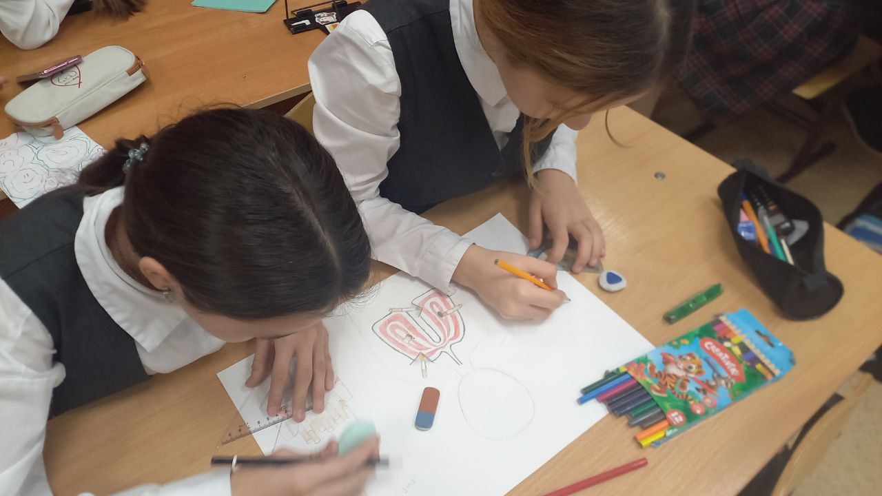 В Большекайбицкой школе прошел конкурс рисунков «Курение вредно для здоровья»