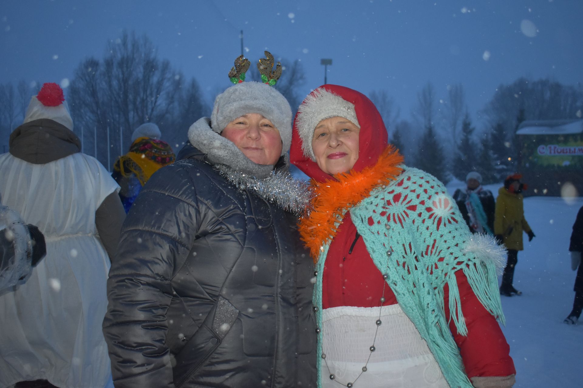 В Кайбицах под волшебный снегопад состоялось открытие главной елки района