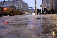 Татарстанцев предупредили о гололедице, накате и снежной каше на дорогах