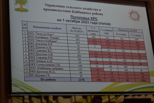 В Кайбицах обсудили итоги животноводства за девять месяцев года