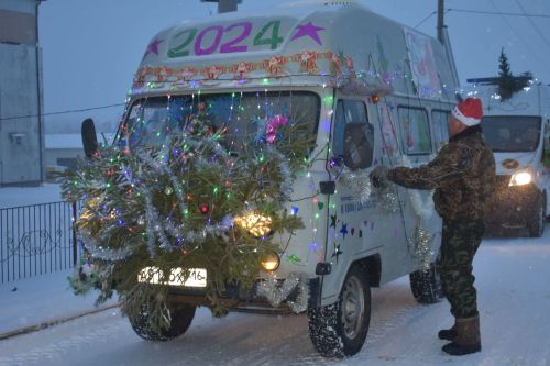 В Кайбицах под волшебный снегопад состоялось открытие главной елки района