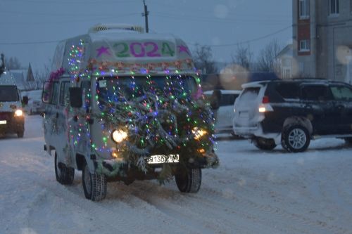 В Кайбицах под волшебный снегопад состоялось открытие главной елки района
