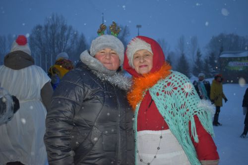 В Кайбицах под волшебный снегопад состоялось открытие главной елки района