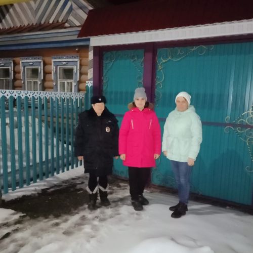 Сотрудники органов профилактики Кайбицкого района провели вечерний рейд