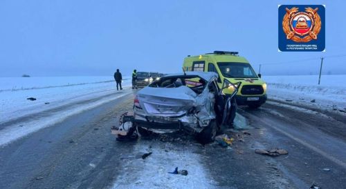 Водитель и пассажир Hyundai погибли в массовом ДТП на встречке на трассе в РТ