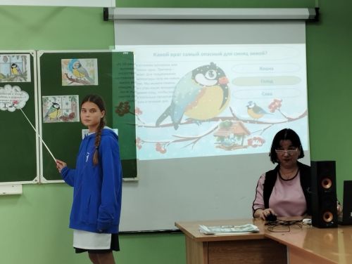 В МБОУ Молькеевской ООШ прошла увлекательная экологическая викторина «Синичкин день»