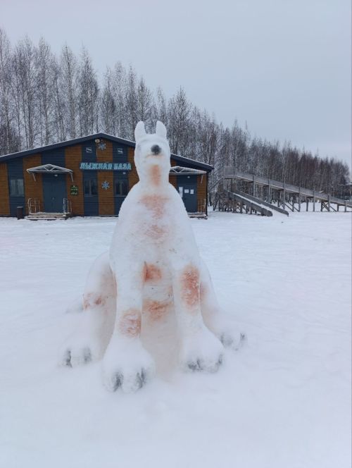 Снежные скульптуры в парке «Дубрава»