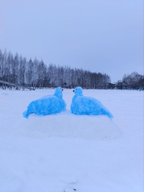 Снежные скульптуры в парке «Дубрава»