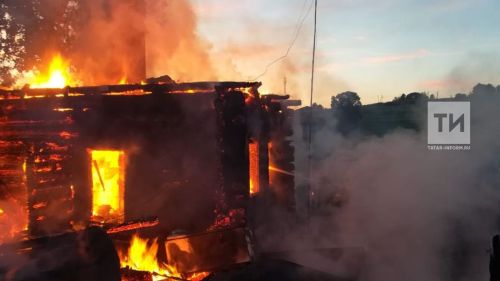В Татарстане во время пожара жители деревни спасли хозяина дома, но, к сожалению, он не выжил