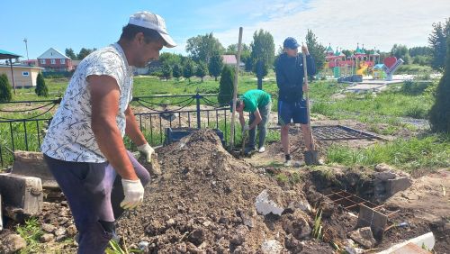Олы Кайбычтагы ял паркында төзекләндерү эшләре дәвам итә
