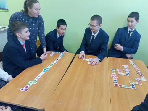 В рамках федерального проекта «Пушкинская карта» в Кушманской школе прошёл мастер-класс «Милли домино»