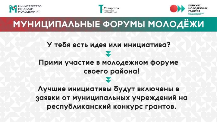 В городах и районах Татарстана пройдут молодежные форумы