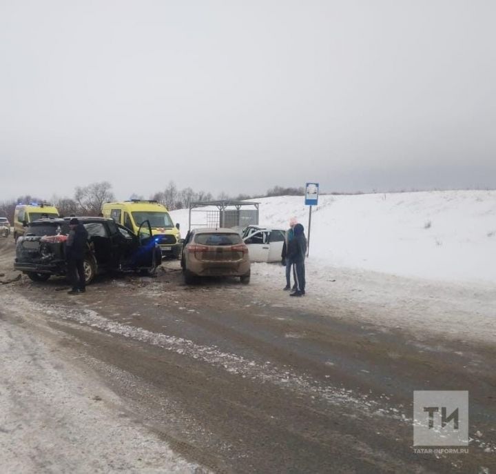 Двое детей пострадали в массовой аварии на трассе в Татарстане