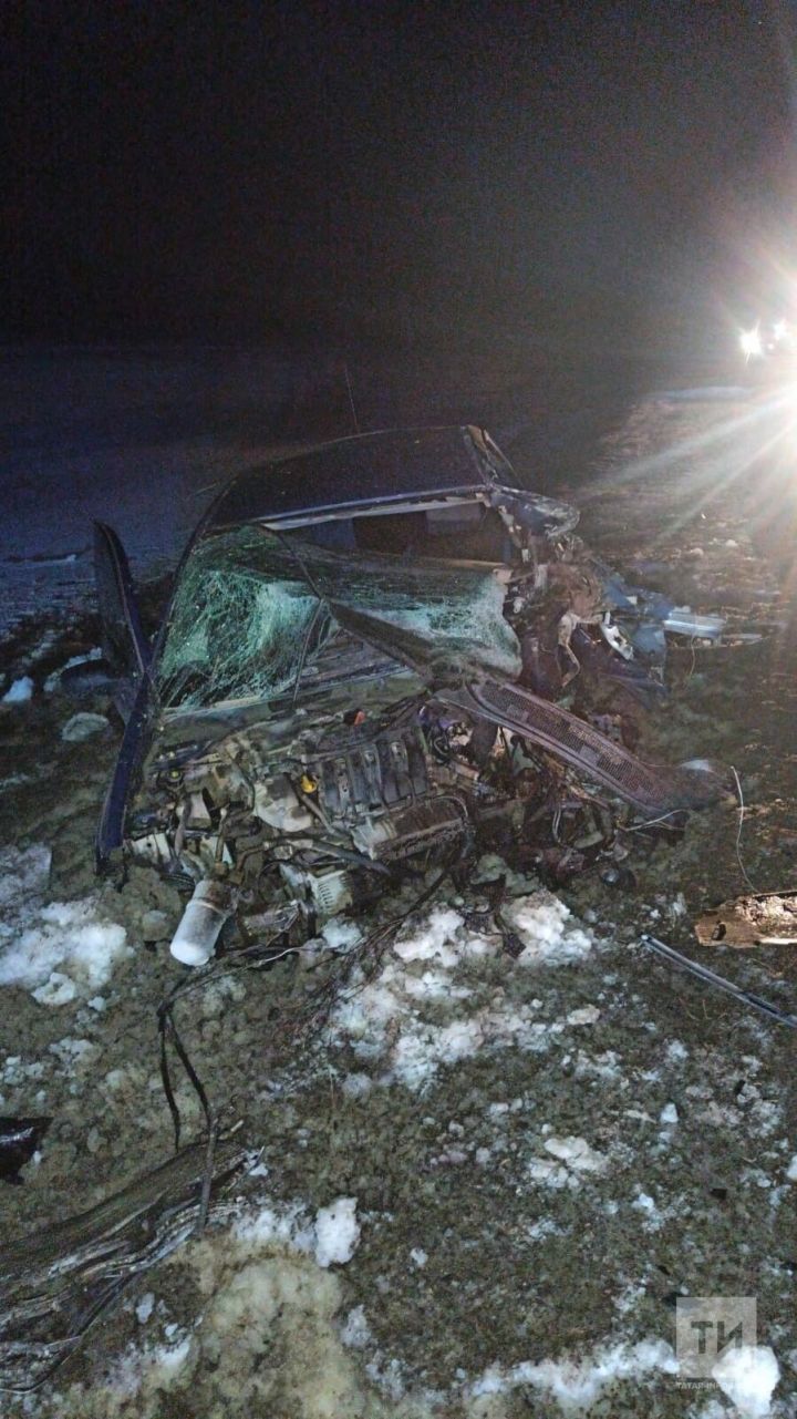 В Татарстане водитель и пассажир авто чудом остались живы после лобового столкновения с «КАМАЗом»