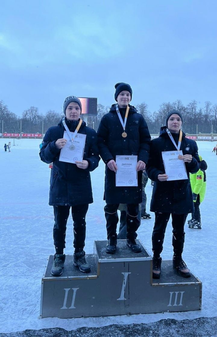 Кайбицкие конькобежцы - призеры открытого Первенства Казани