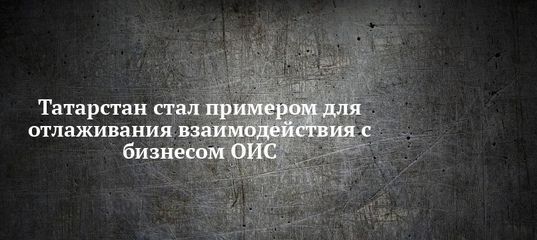 Татарстан стал примером для отлаживания взаимодействия с бизнесом ОИС