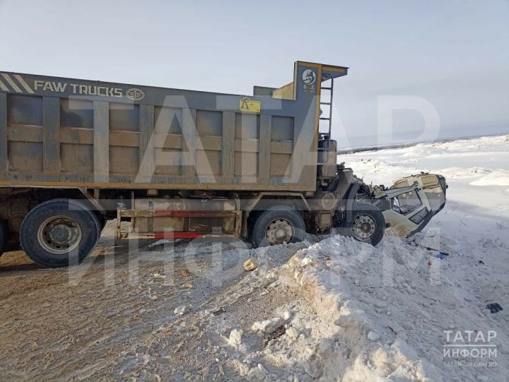 В столкновении двух грузовиков на трассе М7 в Татарстане погибла женщина