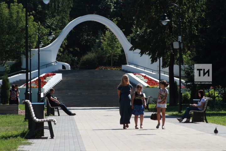 В Казани запустили новый фонтан в сквере Белинского