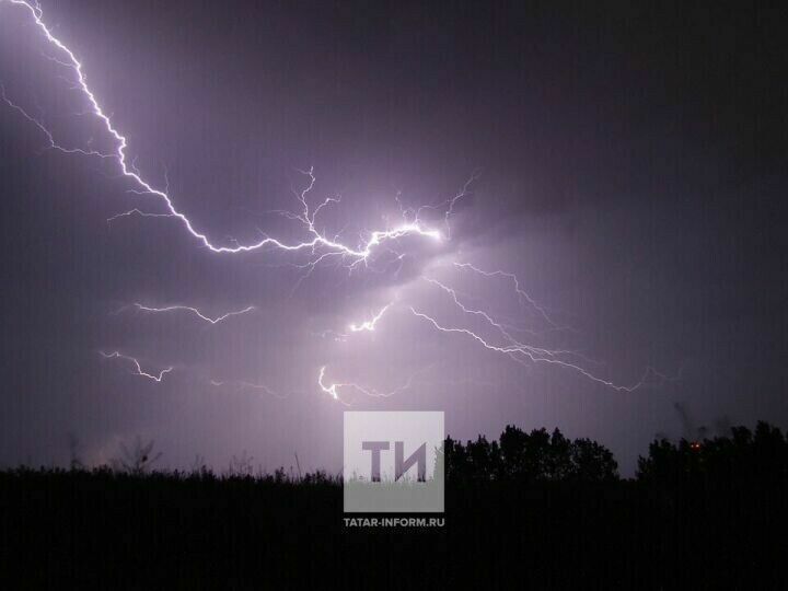 В ближайшие сутки татарстанцев ждут гроза и сильные порывы ветра
